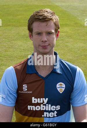 Cricket - Derbyshire CCC 2013 Photocall - County Ground. Matt Higginbottom, Derbyshire Stockfoto