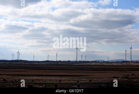 Ein Stock-Bild des Windparks Lisheen in Lisheen im Co Tipperary. Stockfoto