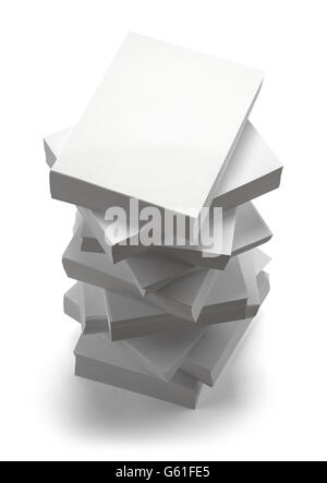 Großen Stapel von Papier, Isolated on White Background. Stockfoto