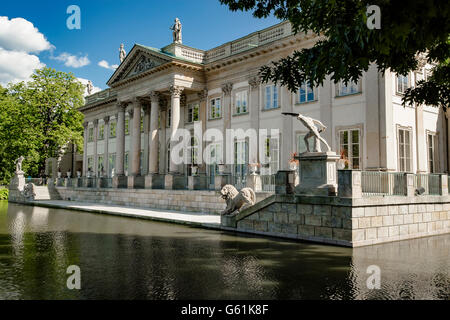 Lazienki Park Royal Palast auf dem Wasser, Warschau, Polen Stockfoto