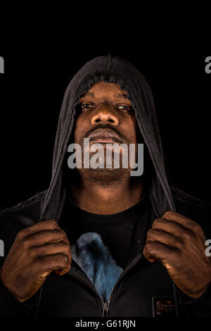 Der britische Schwergewicht-Boxer Dereck Chisora bei einer Pressekonferenz im Landmark Hotel, London. Stockfoto