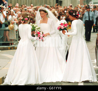 Royalty - Lady Sarah Armstrong-Jones und Daniel Chatto Hochzeit - St. Stephen Walbrook Kirche Stockfoto