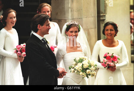 Royalty - Lady Sarah Armstrong-Jones und Daniel Chatto Hochzeit - St. Stephen Walbrook Kirche Stockfoto