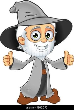 Alte graue Zauberer Stock Vektor