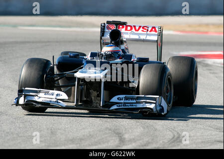 Testfahrer Valtteri Bottas, FIN, Williams-Renault FW34, während der Formel-1-Test-Sitzungen, 21-24/2/2012, am Circuit de Stockfoto