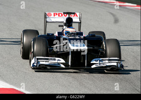 Testfahrer, Valtteri Bottas, FIN, Williams-Renault FW34, während der Formel-1-Test-Sitzungen, 21.-24.2.2012, auf der Rennstrecke Stockfoto