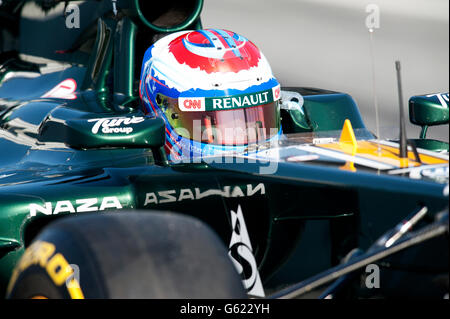 Vitaly Petrov, RUS, Caterham F1 Team Renault CT-01, während der Formel-1-Test-Sitzungen, 21.-24.2.2012, am Circuit de Stockfoto