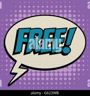 Kostenlose Comic Book Bubble Text Retro-Stil Stock Vektor