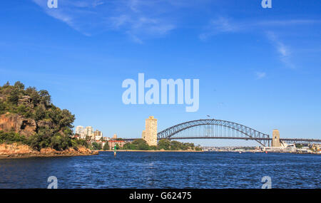 Blick auf Sydney Harbour bridge Stockfoto