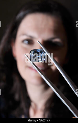 Blauer Diamant set für Rekord-Auktion Stockfoto