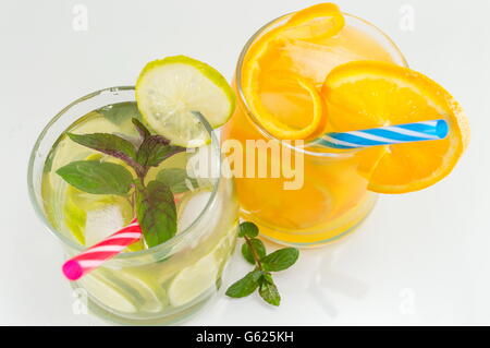 Lime Obst alkoholfreie Cocktails für einen Sommer-Erfrischung Stockfoto