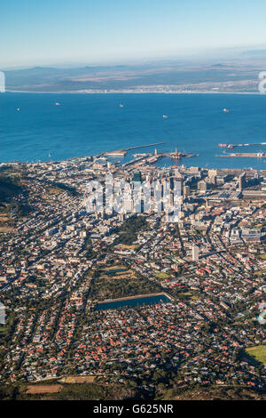 Skyline von Kapstadt in Südafrika Stockfoto