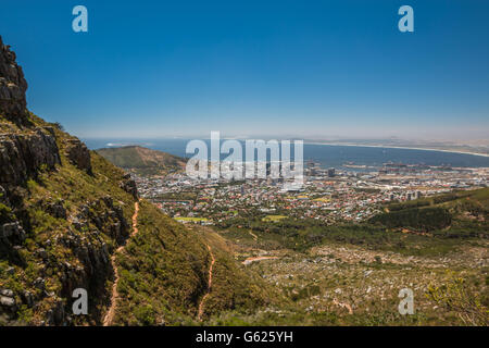 Panoramablick von Kapstadt in Südafrika Stockfoto