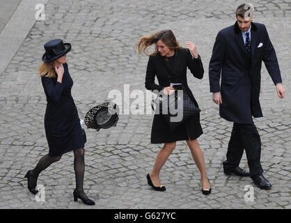 Baroness Thatcher Beerdigung Stockfoto