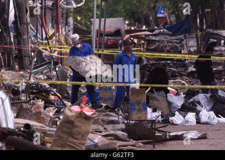 Bali Bombe Schutt Stockfoto