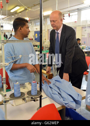 Minister-Besuch in Pentonville prison Stockfoto