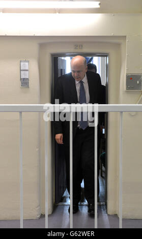 Minister-Besuch in Pentonville prison Stockfoto