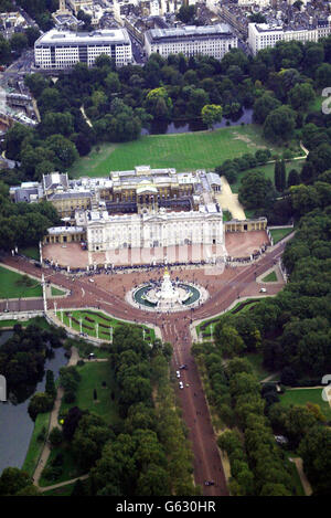 Buckingham Palace. Luftaufnahme des Buckingham Palace, London. Stockfoto