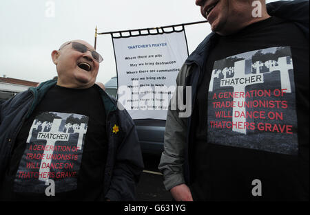 Baroness Thatcher Beerdigung Stockfoto