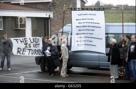 Baroness Thatcher Beerdigung Stockfoto