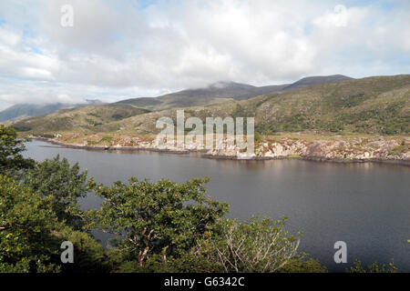 Upper Lake (östlichen Nordspitze), Killarney Nationalpark aus Ladies View, Ring of Kerry, Co. Kerry, Irland. Stockfoto