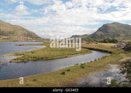 Upper Lake (östlichen Nordspitze), Killarney Nationalpark aus Ladies View, Ring of Kerry, Co. Kerry, Irland. Stockfoto