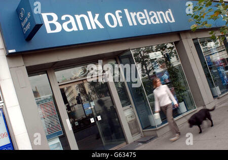 Bank von Irland & Abbey National Stockfoto