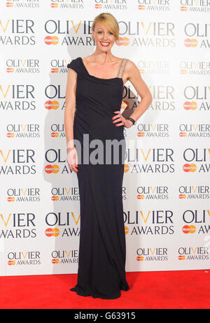 Suranne Jones im Pressesaal der Olivier Awards 2013, im Royal Opera House, in Covent Garden, im Zentrum von London. Stockfoto