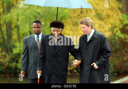 Nelson Mandela Diana Grab Stockfoto