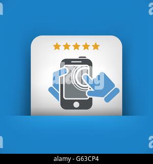 Smartphone-Symbol. Die am besten bewerteten. Stock Vektor