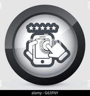 Smartphone-Symbol. Die am besten bewerteten. Stock Vektor