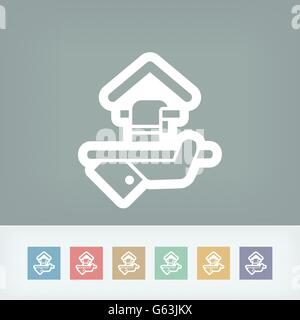 Hotelsymbol. Handtuch-Service. Stock Vektor