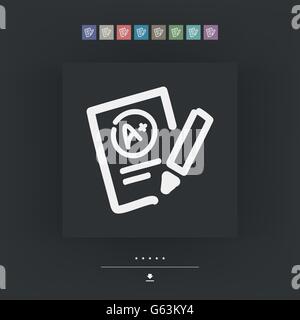 Ausgezeichnete Bewertung Test-Symbol Stock Vektor