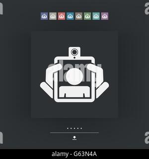 Webcam-Tablet-Symbol Stock Vektor