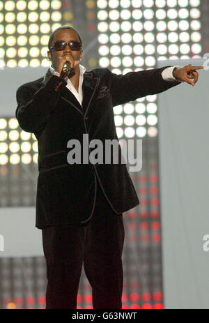 P Diddy - MTV Europe. P Diddy während der MTV Europe Music Awards 2002 im Palazzo Sant Jordi, Barcelona, Spanien. Stockfoto