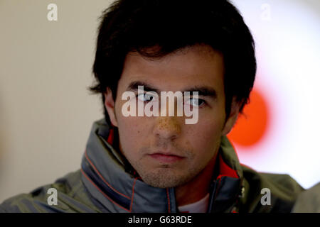 Auto - Formel-1-Autorennen - großer Preis von Spanien - Training - Circuit de Catalunya. McLaren Mercedes Sergio Perez beim Training auf dem Circuit de Catalunya, Barcelona. Stockfoto