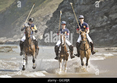 Veuve Clicquot Polo am Strand Stockfoto