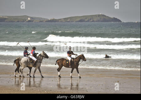 Veuve Clicquot Polo am Strand Stockfoto