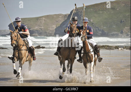 Veuve Clicquot Polo am Strand Stockfoto