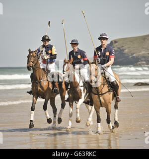 Veuve Clicquot Polo am Strand Stockfoto