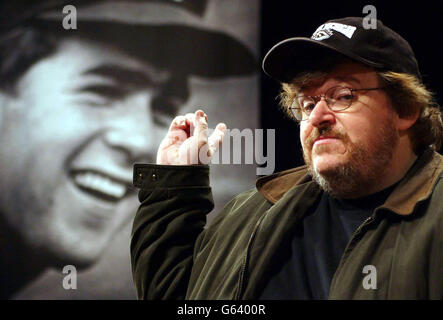 Michael Moore - Live-Show Stockfoto