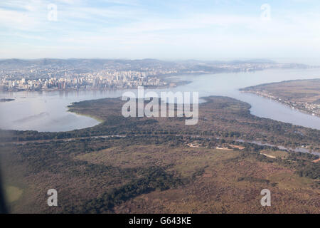 Porto Alegre, Brasilien Guaiba River Stockfoto