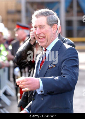 CHARLES ÖFFNET KONTROLLRAUM Stockfoto