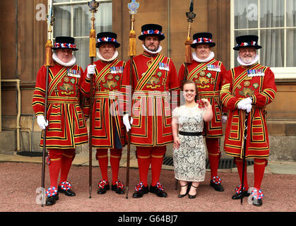 Investitur am Buckingham Palace Stockfoto