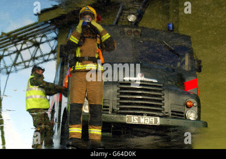 Bundeswehr-Feuerwehr Stockfoto