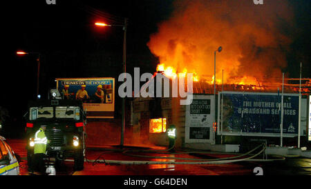 Grüne Göttin Glasgow Feuer Stockfoto