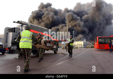 Feuerwehr-Streik Stockfoto