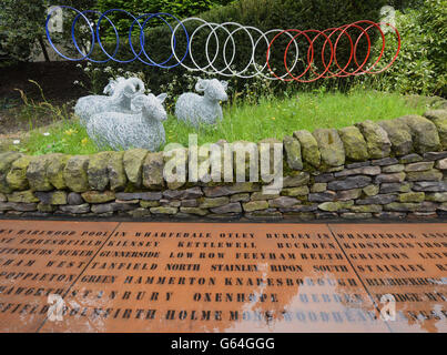 RHS Chelsea Flower Show. Allgemeiner Blick auf den Garten „Welcome to Yorkshire“ während der RHS Chelsea Flower Show, London. Stockfoto