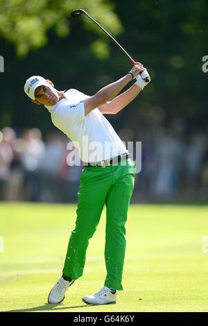 Italiens Matteo Manassero am vierten Tag der BMW PGA Championship im Wentworth Club, Surrey. Stockfoto