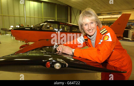 Polly Vacher - Runde Weltreise Stockfoto